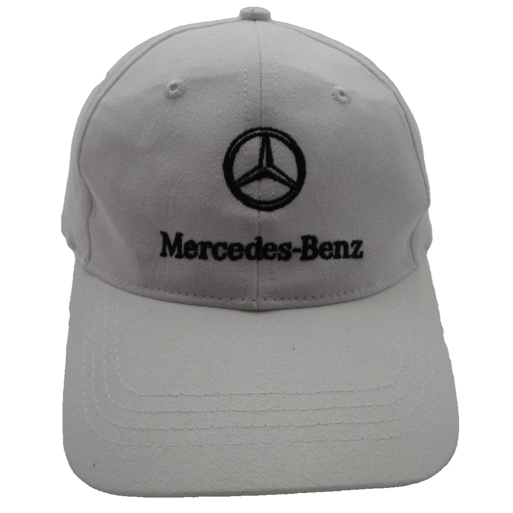 Mercedes-Benz Hat Cap Strap Back Mens One Size White Embroidered Cap America